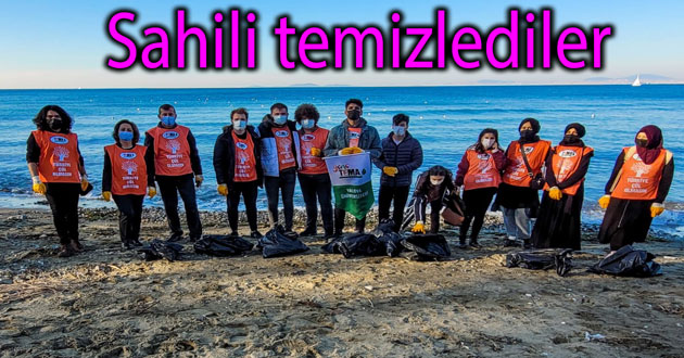 ​Genç Tema sahili temizledi