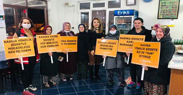 Geyikdere de kadınlar toplandı