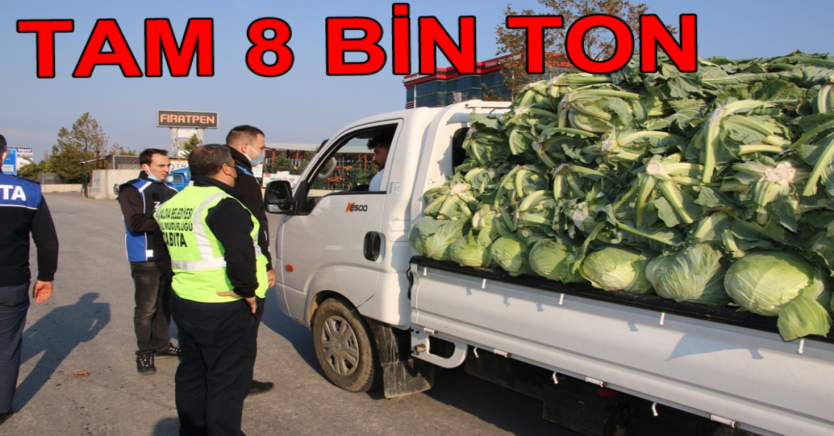 HAL’DE YALOVA DA 8 BİN TON ÜRÜN SATILDI