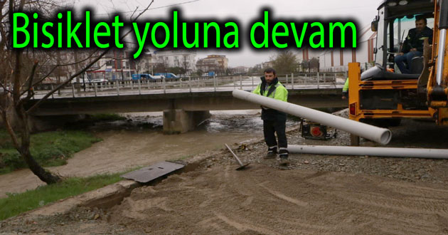 İkinci Bisiklet yolu yapılıyor