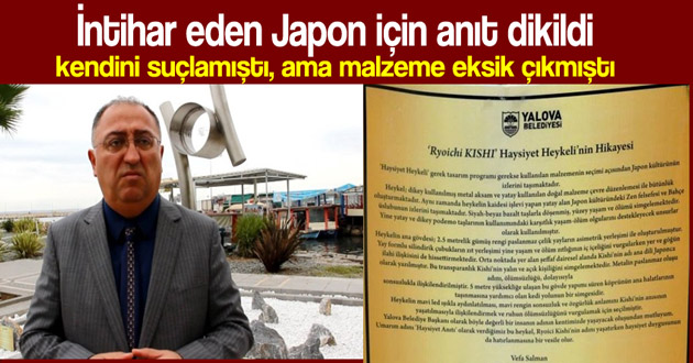 İntihar eden Japon için anıt dikildi