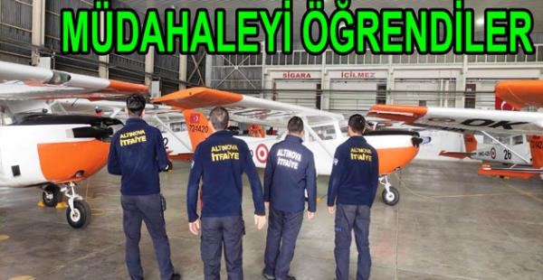 ​İTFAİYE UÇAK KAZASI EĞİTİMİ ALDI