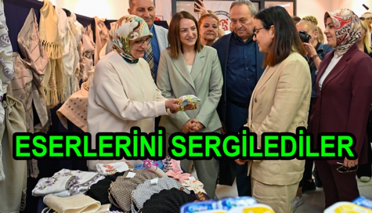 KADIN KURSİYERLER ESERLERİNİ SERGİLEDİ