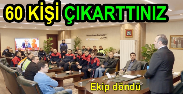 KAHRAMAN KURTARMA EKİBİ YALOVA’YA DÖNDÜ