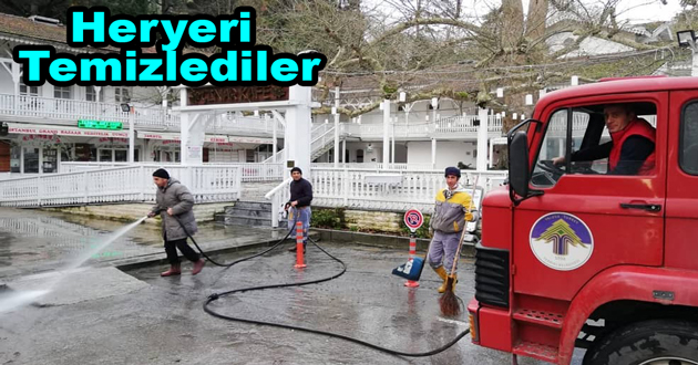Kaplıca bölgesi temizlendi