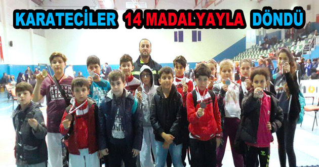 KARATECİLER 14 MADALYAYLA DÖNDÜ