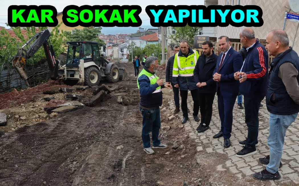 KAYAN KAR SOKAK YENİLENİYOR