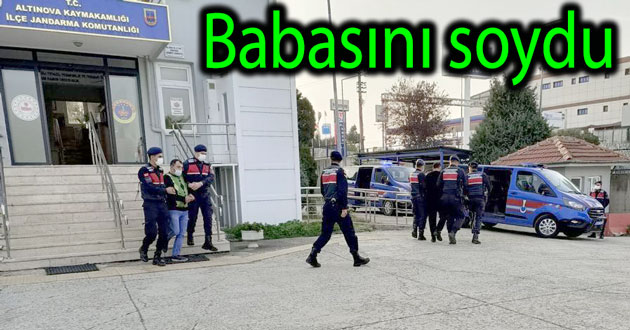 Kayınpederinin altınlarını çaldı