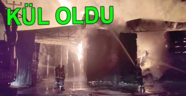 KERESTE FABRİKASI KÜL OLDU