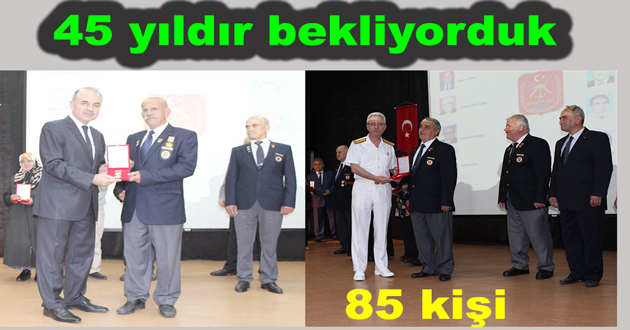 Kıbrıs Gazileri madalyalarına kavuştu