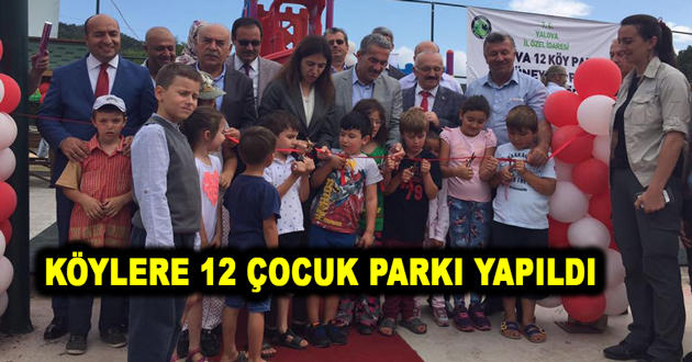 KÖYLERE 12 ÇOCUK PARKI YAPILDI
