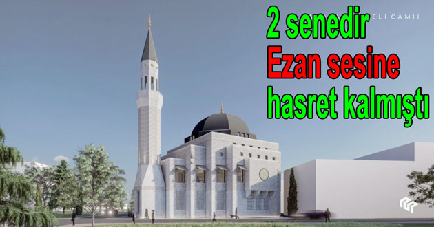 Kubbeli cami inşa ediliyor