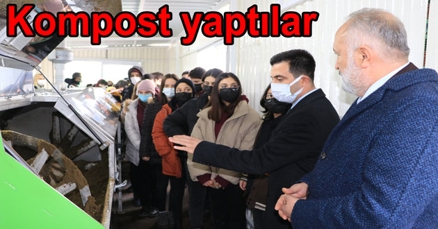 Liseliler kompost yaptılar
