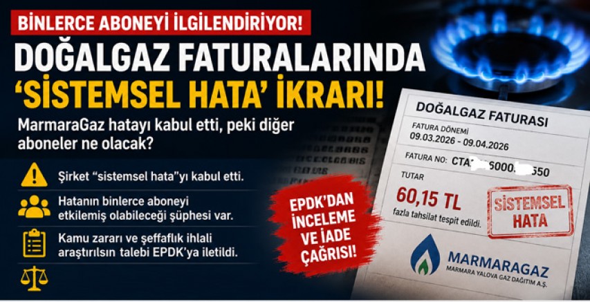  MARMARAGAZ FAZLA FATURA ETTİĞİNİ KABUL ETTİ