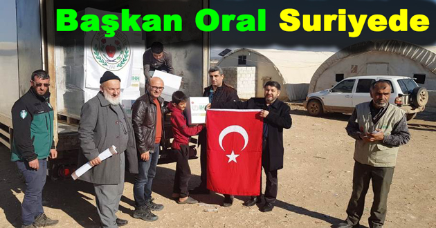 Metin Oral Suriyede yardım dağıttı