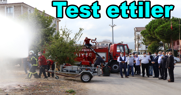 Milli ürünler İtfaiyede test edildi