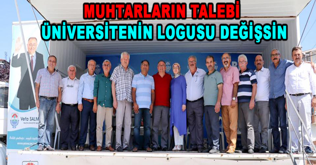 MUHTARLARDAN ÜNİVERSİTENİN LOGUSU DEĞİŞSİN TALEBİ