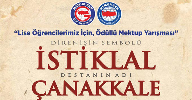 ÖDÜLLÜ MEKTUP YARIŞMASI GENÇ MEMUR-SEN’ DEN