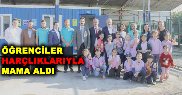 ÖĞRENCİLER HARÇLIKLARIYLA MAMA ALDI