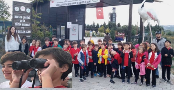 ÖĞRENCİLER KUŞLARI GÖZLEMLEDİLER
