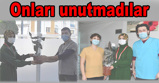 Öğretmen ve diş hekimlerine çiçek