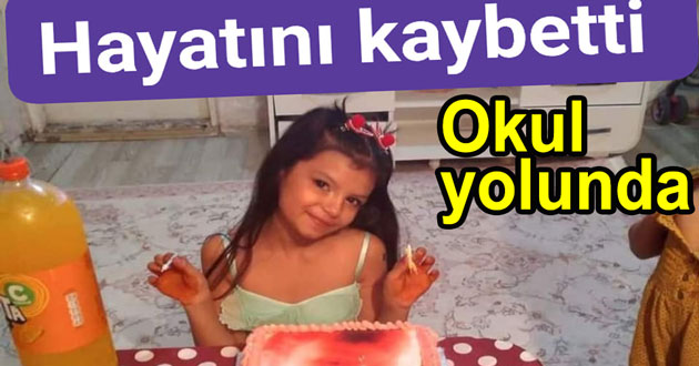 Okul yolunda kamyon altında kaldı