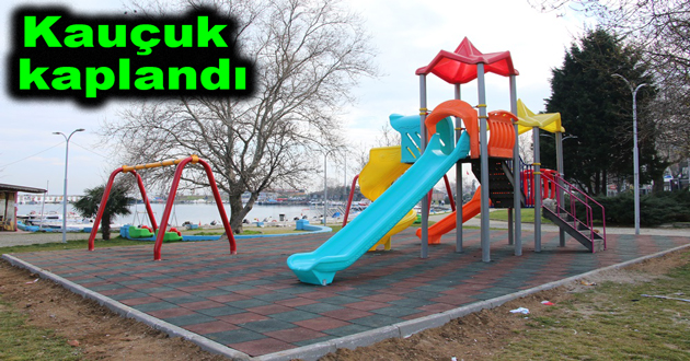 Parklar kauçuk kaplandı