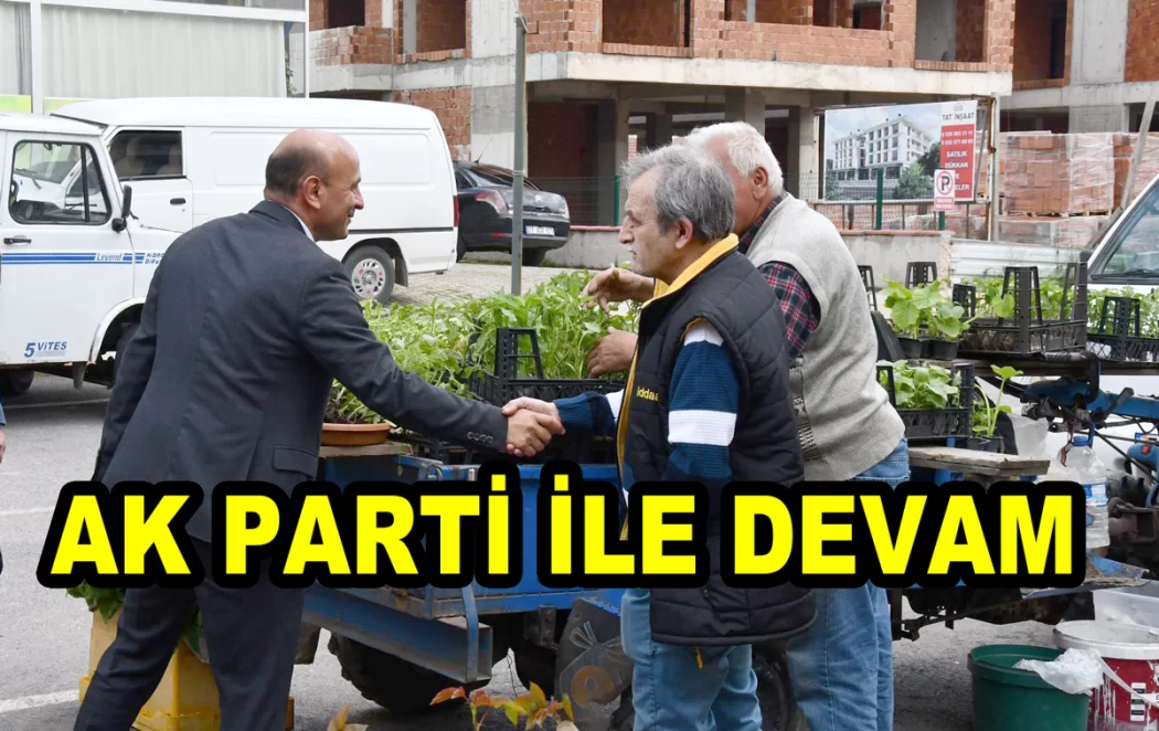 PAZARDA AK PARTİYE OY İSTEDİLER