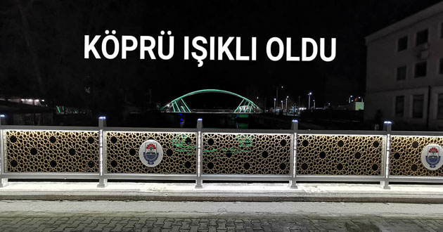 PTT köprüsü ışıklandı