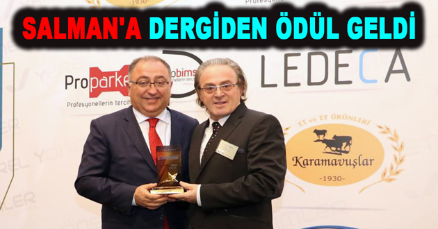 SALMAN'A DERGİDEN ÖDÜL GELDİ
