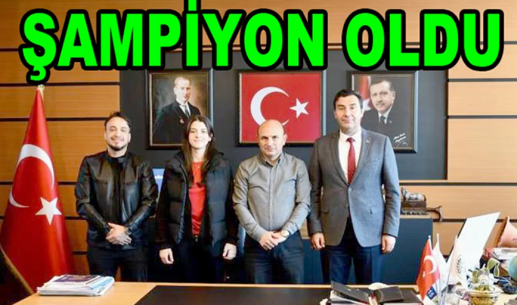 Şampiyon Derya ‘dan Başkan Oral’a ziyaret
