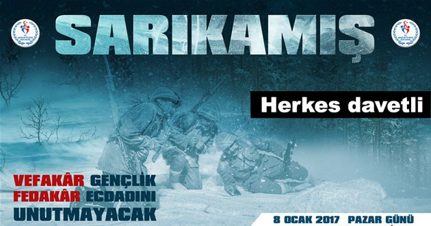 Sarıkamış Şehitleri Yürüyüşüne herkes davetli
