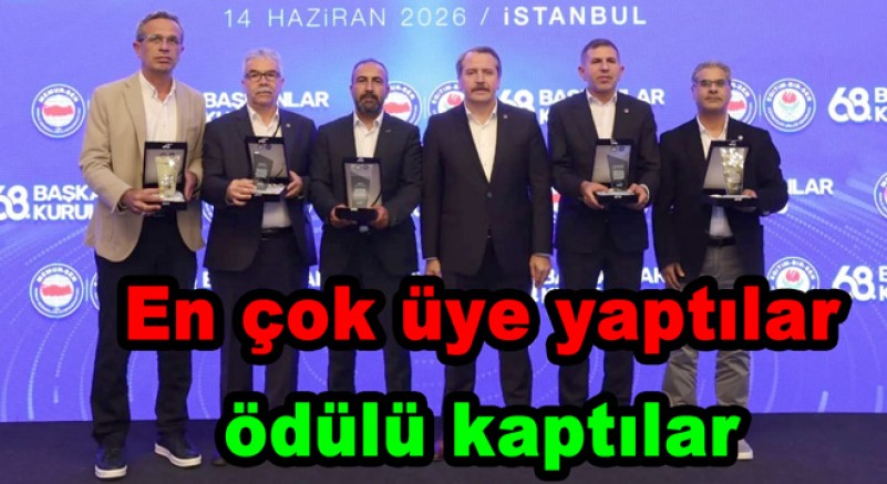 SENDİKAYA EN ÇOK ÜYE YAPTILAR ÖDÜLÜ KAPTILAR
