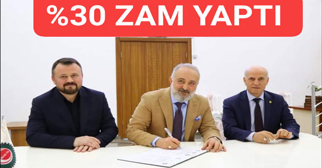SİLPAGAR YÜZDE 30 ZAM YAPTI