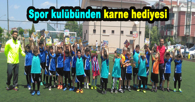 Spor kulübünden anlamlı karne hediyesi