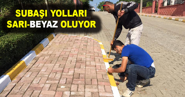 SUBAŞI YOLLARI SARI-BEYAZ OLUYOR