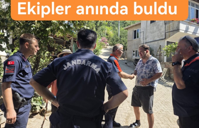 SUGÖREN DE KAYBOLDU EKİPLER ANINDA BULDU