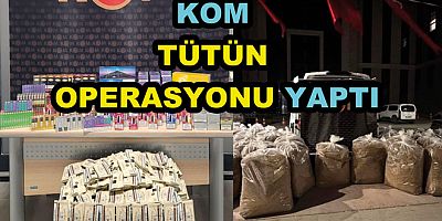 1,5 TON KAÇAK TÜTÜN YALOVA’DA YAKALANDI