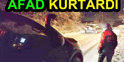 AFAD YOLDA KALAN KİŞİYİ KURTARDI