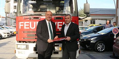 ALMANYA’DAN HİBE İTFAİYE ARACI GELDİ