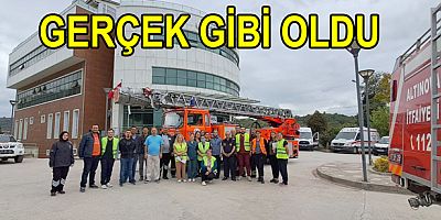 ALTINOVA DA AFET TATBİKATI YAPILDI
