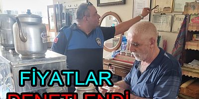 Altınova'da kahvehaneler FİYATLAR denetlendi