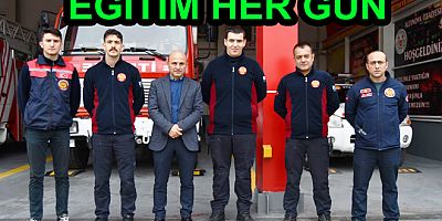 ALTINOVA İTFAİYESİ HER GÜN EĞİTİM ALIYOR