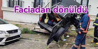 APARTMAN GİRİŞİNE ÇARPARAK DURABİLDİ