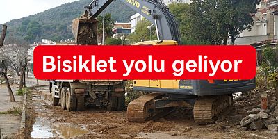 ARMUTLU DA BİSİKLET YOLU YAPILIYOR