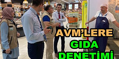 AVM’LER DE GIDALAR DENETLENDİ