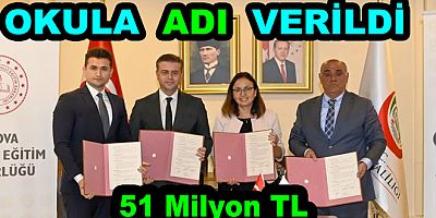 BAĞIŞ YAPTI ALTINOVA’DA OKULA ADI VERİLDİ