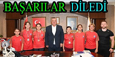 BAŞKAN GÜREL GÜREŞÇİLERİ AĞIRLADI