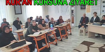 BAŞKAN ŞAHİN KADIN KURAN KURSUNA ZİYARET ETTİ