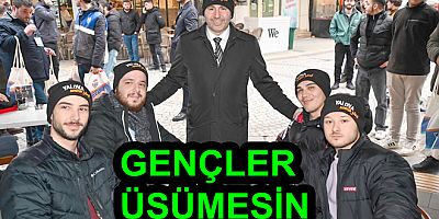 BAŞKAN TUTUK GENÇLERE BERE DAĞITTI